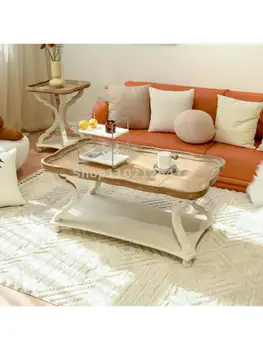 אמריקה רטרו יצירתי נורדי ספה שולחן קפה קטן בדירה צרפתית כיכר מינימליסטי Homestay רהיטים