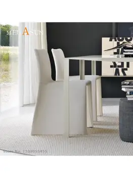 בד כיסא האוכל האיטלקי מינימליסטי מעצב יצירתי חזרה כיסא איפור הכיסא הקבלה של המלון כיסא מודרני מינימליסטי הכיסא