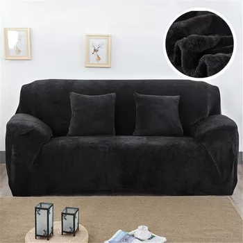 בד קטיפה ספה מכסה עבור הסלון אלסטי הספה לכיסוי בצורת L שזלונג פינתית למתוח ספה לכסות S/M/L/XL גודל