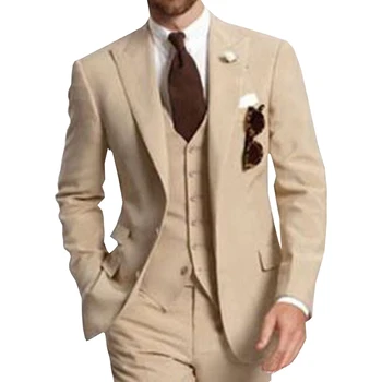 בז '3Piece עסקים המסיבה הכי טובה חליפות גברים לשיא דש שני לחצן בהזמנה אישית חתונה החתן חליפות 2020' קט מכנסיים וסט