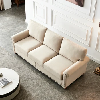 בז ' בד בד ריפוד עם אחסון ספה מקורה הרהיטים בסלון