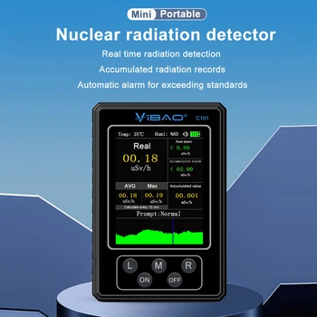 בזמן אמת, גלאי קרינה גרעינית מעבדה ניידת רדיואקטיביים מונה גייגר דיגיטלי β-קרני רנטגן γ-קרני בודק מטר