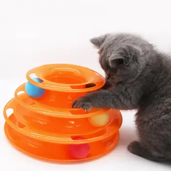 בטוח החתול טיזר צעצוע פעילות גופנית עמיד בפני שריטות להפחית את עודף אנרגטי החתול צלחת צעצוע להפיג את השעמום