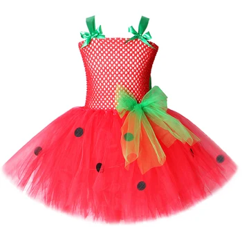 בייבי בנות שמלת תותים נסיכה שמלות עבור ילדים ילדה יום הולדת אבטיח ליל כל הקדושים תחפושות לחג המולד הפעוט Vestidos