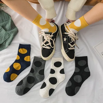 בנות בנים נקודות גרביים סתיו חורף חם לנשימה גרבי גברים Harajuku סגנון גרבי כותנה קוריאני רב-תכליתי Kawaii גרביים