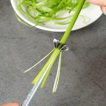 בצל ירוק לגרוס: נירוסטה בצל ירקות Slicer המגרסה צמח השום כלי מטבח