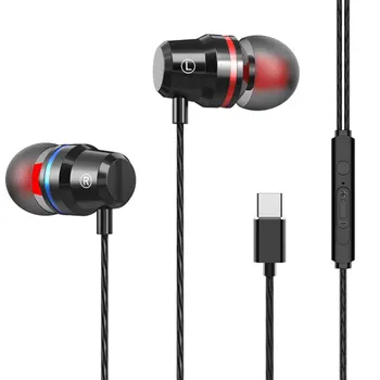 בתוך האוזן דרך האוזנייה עם מיקרופון דיבורית מסוג c-Wired אוזניות גיימינג אוזניות ביטול רעש פעיל אוזניות עבור אנדרואיד