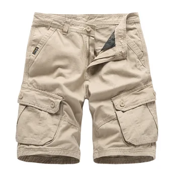 גברים של מכנסיים הקיץ מזדמנים מכנסיים של גברים שבע מכנסיים רופפים עבודה מכנסי כותנה קצרים גודל גדול טרנינג מכנסיים