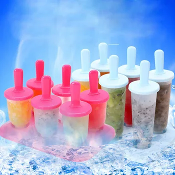 גלידה תבניות ארטיקים תבניות להגדיר ארטיק קרח מגש DIY גלידה לשימוש חוזר עם מקל כיסוי קרח עובש אביזרים למטבח