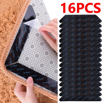 דו-צדדי קבוע הקלטת מדבקה לאתר שטיח שטיח רצפת הבית של כלי כרית שטיח דביק 16/8pcs השירותים הניתנים לשימוש חוזר, לא-slip