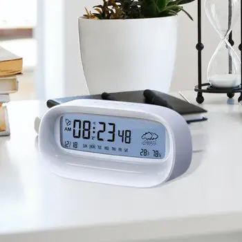דיגיטלי שעון מעורר עם טמפרטורה ולחות שקט נודניק מצב טיימר פשוט לתפעול ווטרס תחנת עבור מלון הביתה