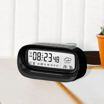דיגיטלי שעון מעורר עם טמפרטורה ולחות שקט נודניק מצב טיימר פשוט לתפעול ווטרס תחנת עבור מלון הביתה