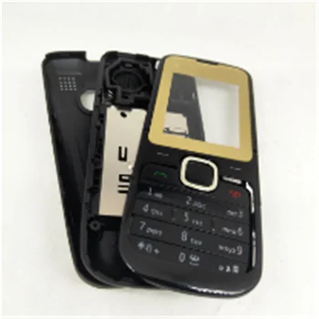 דיור Case For Nokia C2 C2-00 מלאה מלאה טלפון נייד דיור מכסה הסוללה מסגרת הדלת עם מקלדת אנגלית