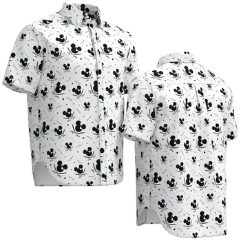 דיסני חולצת הוואי מיקי מאוס כיסוי העיניים פיראט חרב החולצה דיסנילנד חולצת הוואי האופנה שרוול קצר חולצה