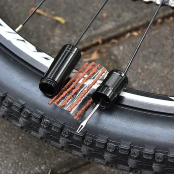 האופנוע צמיג ללא פנימית ערכה לתיקון הנקר על אופניים נייד דחוף רכיבה על אופניים שטוח ערכת תיקון גומי פסים כביש אופניים MTB כלים