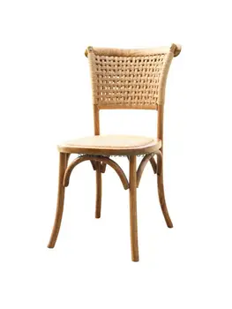 האמריקאי נורדי יצירתי האוכל כיסא רטרו קפה קש אריח הכיסא מעצב הכיסא חדר תה מעץ מלא בעבודת יד, מסעדה