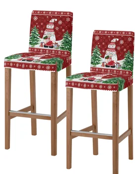 הגמד פתיתי שלג חג המולד בר הכיסא לכסות קצר חזרה הכיסא מקרה מתיחה גבוה הכיסא מגן מחפה על אירועים במלון