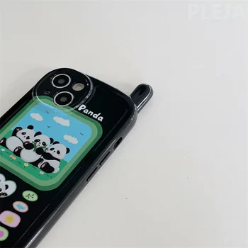 הטלפון הסלולרי צורה יפה פנדה הטלפון מקרה עבור iPhone של אפל 14 ProMax 13 12 Pro מקס 11 מקרים נשים בנות חמוד מגן כריכה רכה