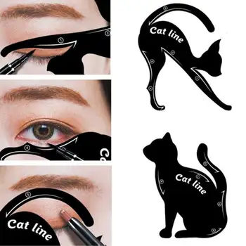 היופי הגבה עובש שבלונות 2Pcs/Lot נשים החתול קו Pro עין איפור, כלי איפור, שבלונות תבנית מגבש מודל עבור נשים