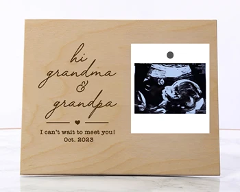 היי סבתא וסבא צילום אולטרסאונד מסגרת המשפחה הריון הודעה מתנה לתינוק הודעה לחשוף את הרעיון סבא וסבתא