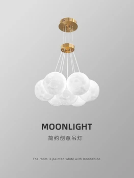הירח, נברשת בסלון העיקרית אור, בועה הכדור, שעועית קסם המנורה, חדר שינה, חדר וקרמי בסגנון רומנטי