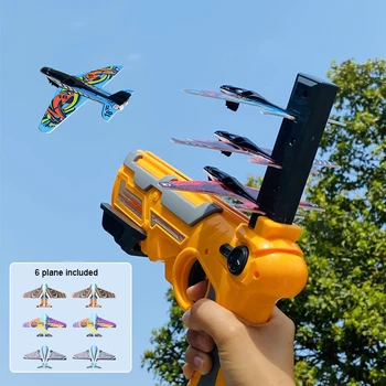 המטוס המשגר בועה מעוט עם 6 מטוס קטן מטוס צעצוע, צעצועים לילדים ילדים המטוס מעוט אקדח משחק יריות מתנה
