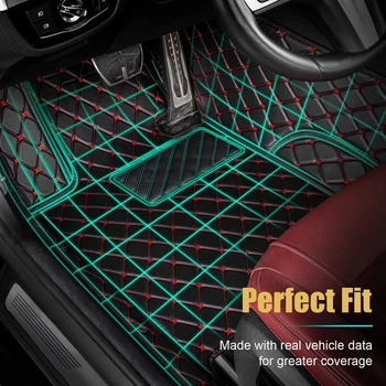 המכונית מחצלות עבור סקודה פאביה 5 ' י מ ג MK2 2007~2014 אוטומטי שטיחים שטיחים מעור הרצפה שטיח עמיד למים משטח הפנים חלקים אביזרי רכב