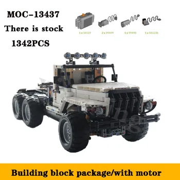 המשאית החדשה בניין MOC-13437 שש גלגל משאית 1342PCS משולבים חלקי הבניין מודל למבוגרים וילדים צעצוע מתנות