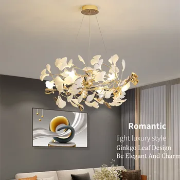 הנורדית המודרנית הזהב נברשות אור פורצלן בגוון Led תאורה עבור הסלון חדר השינה Lustres פארא סאלה דה בג