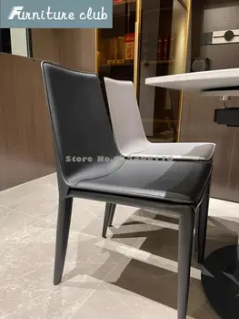 הסגנון האיטלקי אור יוקרה אוכף כיסא בבית האוכל הכיסא מינימליסטי ללמוד המלון עור שרפרף כיסא מסעדה