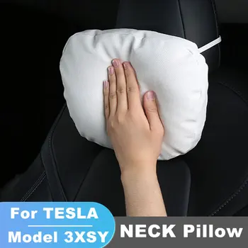 הצוואר pillowFor טסלה מודל 3 2017-2023/דגם y X משענת תמיכה המותני כרית הצוואר נאפה עור מושב אביזרי רכב