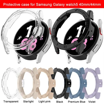 הקשיח החדש במסגרת תיק משובץ טבעת Case For Samsung Galaxy לצפות 5/פרו/4/פעיל 40mm/44mm על Watch5/4 מגן מסך זכוכית