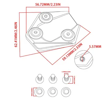 הרגלית עבור הונדה GROM 125 MSX125 2014 2015 2016 2017 2018 Grom MSX-125 msx125 אופנוע עמדה בצד להגדיל הרחבה