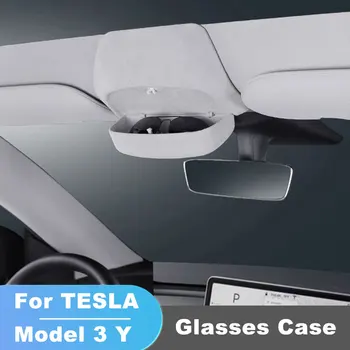 הרכב משקפיים מחזיק תיק עבור טסלה מודל 3 מודל Y 2017-2023 משקפי שמש תיבת אחסון אוטומטי הפנים אביזרים