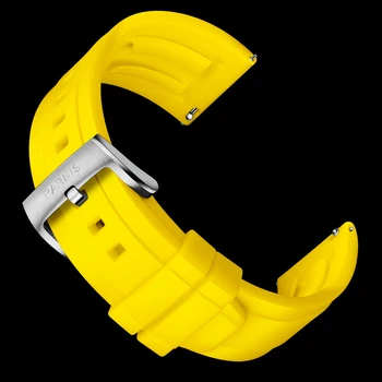 הרכש החדש Parnis 43mm צהוב חיוג גברים השעון ספיר קריסטל רצועת גומי אוטומטיים מכאניים שעונים העליון מותג יוקרה 2023