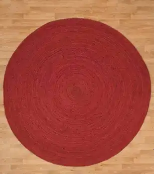 השטיח 100% יוטה טבעי האדום השטיח בעבודת יד הפיך באזור השטיח החיים המודרניים השטיח שטיחים בחדר השינה