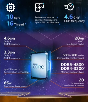 התיבה החדשה Intel Core i5 13400F CPU מעבד i5-13600KF 3.5 GHz 14-Core 20-חוט 10ננומטר L3=24M 125W LGA 1700