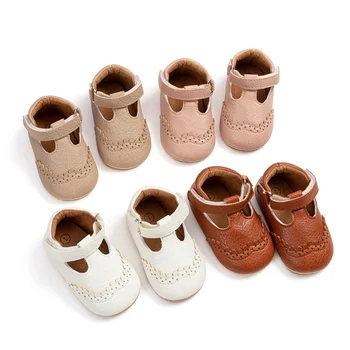 התינוק קודם מהלכים היילוד עור PU נעליים חמוד תחרה רכה בתחתית החלקה התינוק Prewalkers לנשימה נעליים מזדמנים
