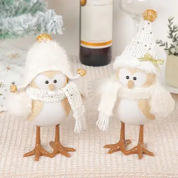 חג המולד זוהר ציפור קישוט מסיבת חג המולד, ציפור קישוט להאיר את החג עם עיצוב חגיגי סרוגים ציפורים על חג המולד