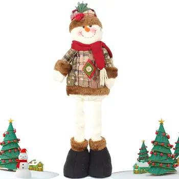 חג המולד נשלף בובת חג המולד ממולאים קישוטים סנטה / שלג / אייל קטיפה בובות עם טלסקופית אורך השנה החדשה.