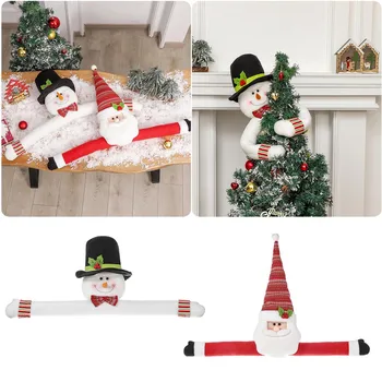 חג מולד קישוט אספקה סנטה שלג עץ טופר עץ חג המולד כובע, קישוט הבית זירת חיצוניים תלויים חרוזים