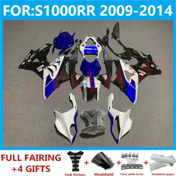 חדש ABS אופנוע fairings קיט מתאים S1000RR 09 10 11 2009 2010 S 1000 S1000 RR RR 2011 2012 2013 2014 Fairing לבן כחול
