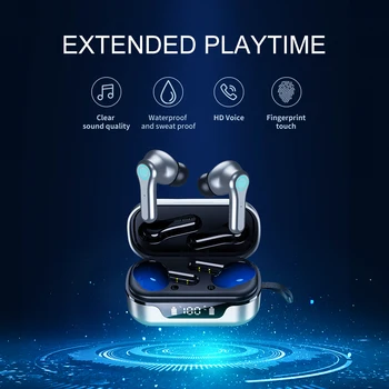חדש ANC פור אוזניות TWS ספורט Wireles אוזניות Bluetooth 5.1 סטריאו HiFi לגעת אוזניות עם מיקרופון עמיד למים אוזניות אוזניות
