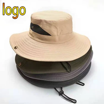 חדש מותאם אישית לוגו יוניסקס לנשימה של דייג כובעים אנטי Uv מגניב גדול עבור אנשים שוליים רחבים, כובע פנמה חיצונית דייג הליכה כובע