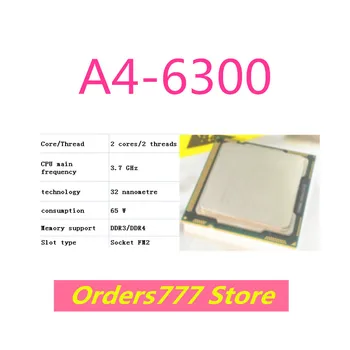 חדש מיובא המקורי A4-6300 6300 אפו 2 ליבות 2 אשכולות 3.7 GHz 65W 32nm DDR3 R4 אבטחת איכות