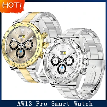 חדש שעון חכם גברים 2023 תכליתי Smartwatch כושר ספורט שעונים IP68, עמיד למים פלדה פרק כף היד השעון AW13 Bluetooth לקרוא