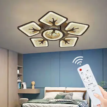חדש תקרת Led מנורת נברשת בסלון תליון אור לד במטבח נברשת השינה פדנט המנורה שלט רחוק Bluetooth
