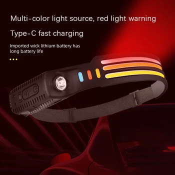 חיישן פנס LED חזקה מנורה עם סוללה מובנית קמפינג מנהל עבודה לפיד פנס נטענת USB פנס