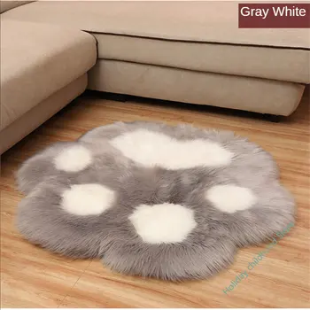 חתול חמוד כפת דוב רגל כרית חיה טביעת הרגל צורה קטיפה רכה השטיח הביתה שולחן ספה שטיח הרצפה השינה דקורטיביים שטיח 2021