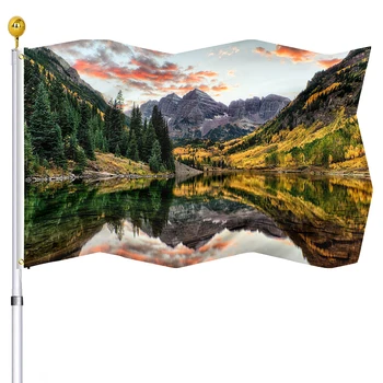 טבע נוף דגל הביתה מקורה מסיבה חיצונית קישוט Torres Del Paine National Park דגלים דגלים עם פליז לולאות